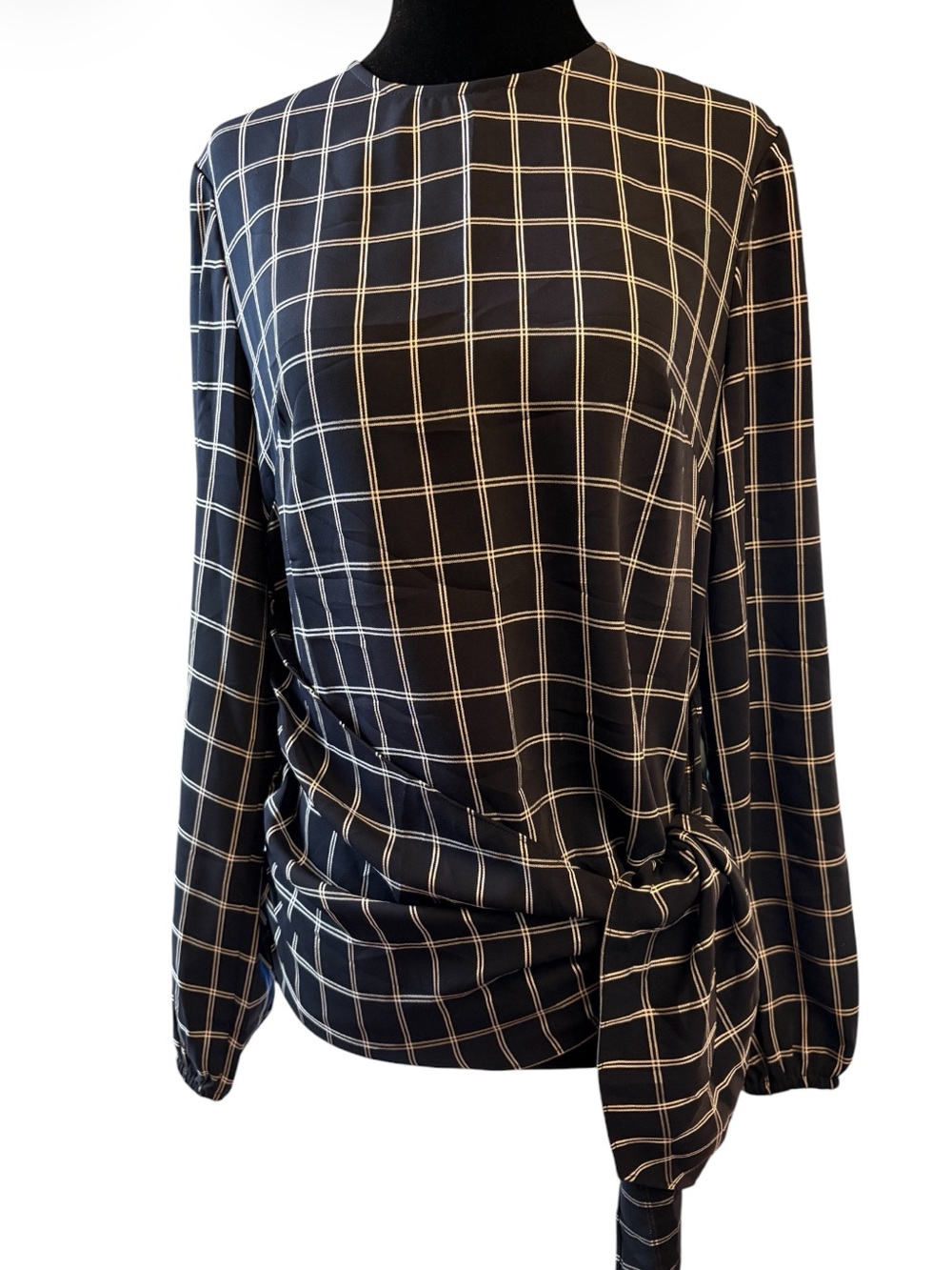 Ted Baker London Toulaa Tie Waist top Dark Blue size 1 or small - Picture 4 of 10